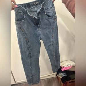 Maniere de Voir jeans with button. UK size 8